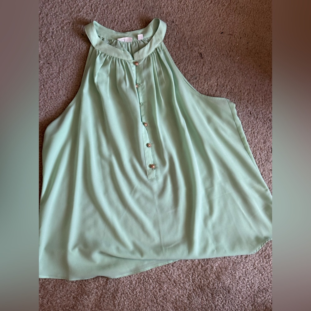 Eva Mendes for New York & Company Mint Blouse